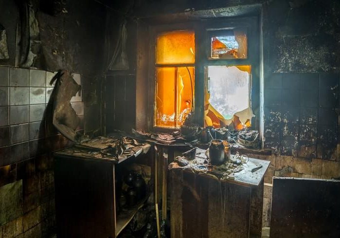 chimney fire soot in aurora kitchen